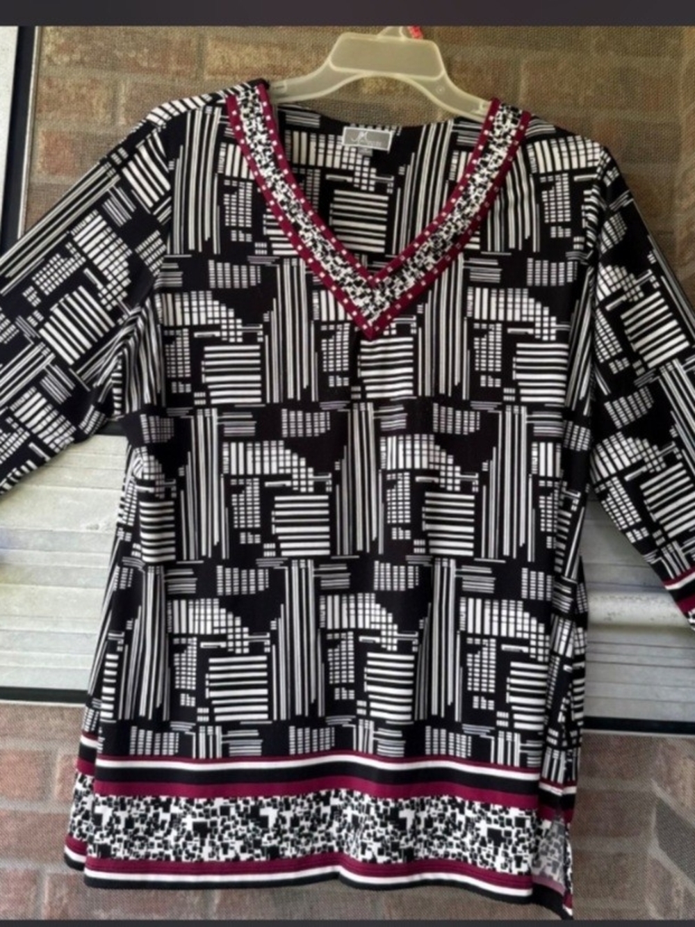 JM Collection 3/4 Sleeve Tunic Size 1X